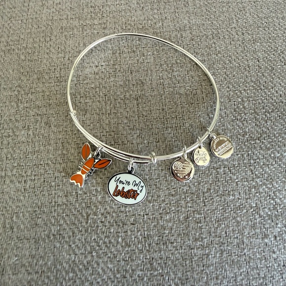 Alex and Ani Jewelry - Alex and Ani RARE Collector-Grade FRIENDS “You’re My Lobster” Duo Bangle - NWOT